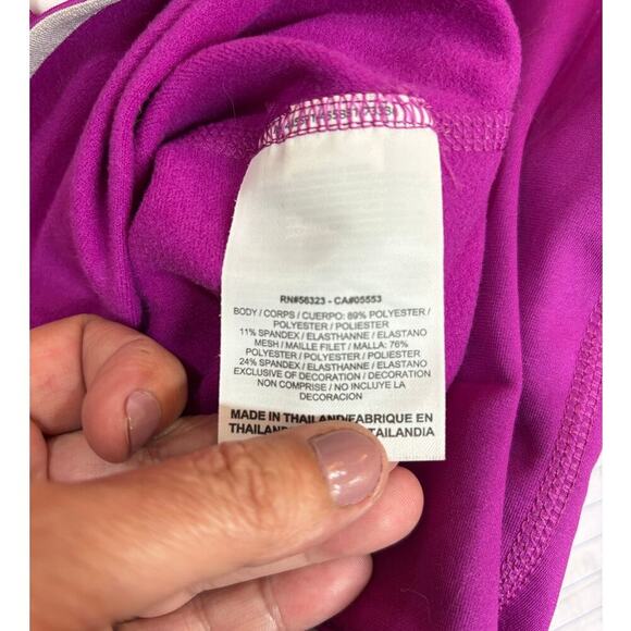 Nike Fri Fit Women S Purple Half Zip Rear Pocket Hooded Performance Pullover - Picture 6 of 10